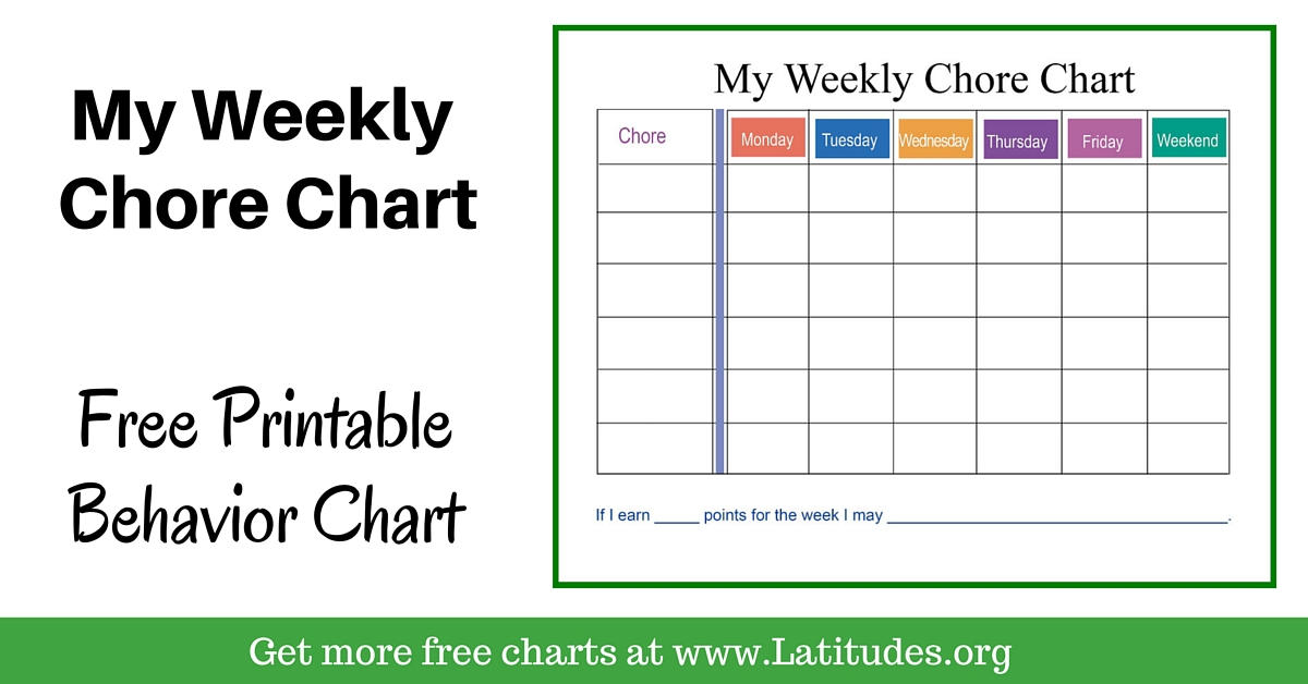 weekly chore chart