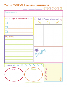 weekly food journal letsgetitdone eallc dayplanner preview