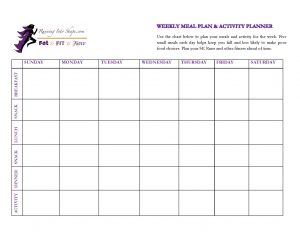 weekly lesson plan template pdf meal plan