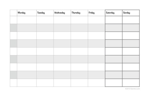 weekly time sheets