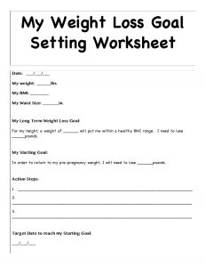 weight loss measurement chart pp handout