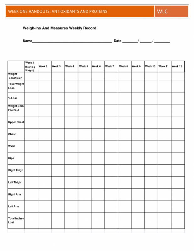weight tracker spreadsheet