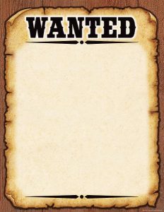 western wanted poster tcr