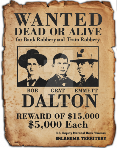 wild west wanted poster dalton gang wanted poster by kingcoaster ds