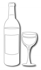 wine bottle template fra die