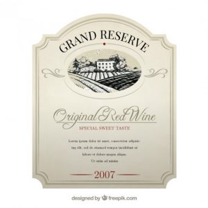 wine label template elegant wine label