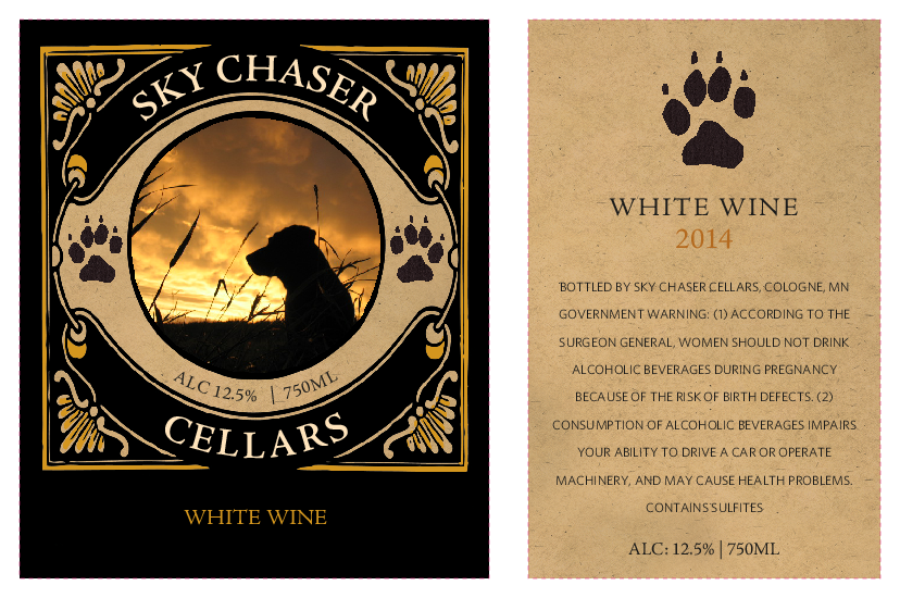 wine label template