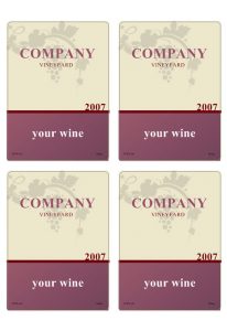 wine label template wineb