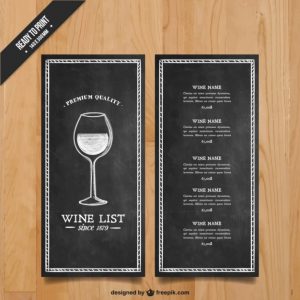 wine list template wine list template