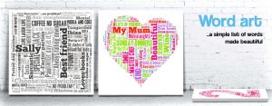 word art design word art designs printed on canvas