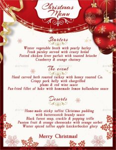 word flyer templates christmas menu template free sample example format download intended for christmas menu template word