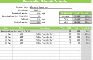 work out schedule templates depreciation schedule template image