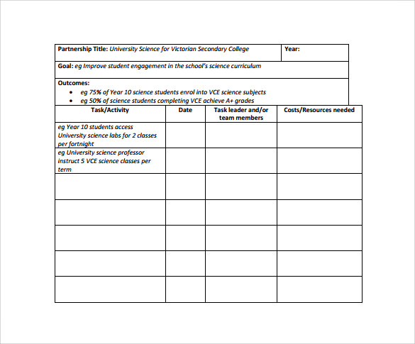 work plan template