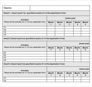 work plan template work plan template word