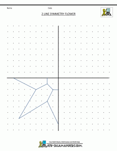 work sheet templates symmetry activities line symmetry flower