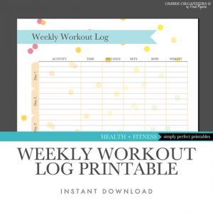 workout journal template il xn n