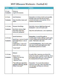 workout program template