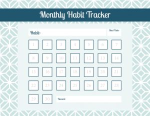 write up template habit goal tracker x