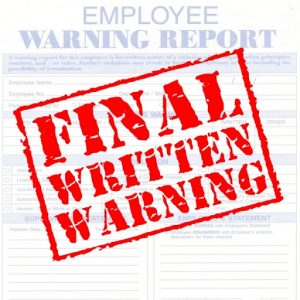 written warning form final written warning