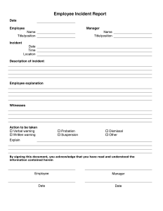 Written Warning Form | Template Business