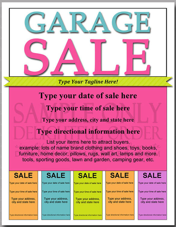 yard sale flyer