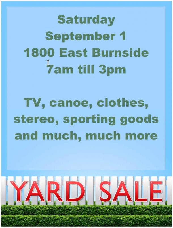 yard sale flyer