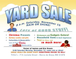 yard sale flyer template yard sale