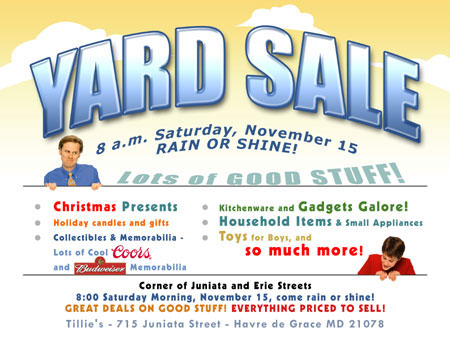 yard sale flyer template