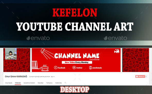 youtube channel art template psd